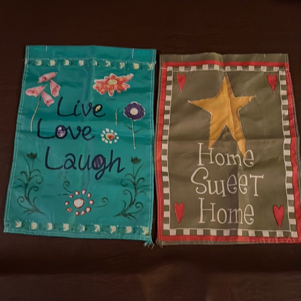 Pair of garden flags